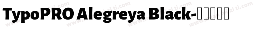 TypoPRO Alegreya Black字体转换